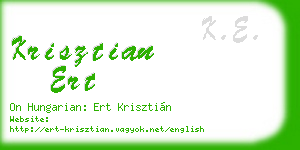 krisztian ert business card